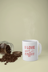 I love black coffee coffee colorful lettering valentines day typography - GZIBO