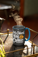 Typography coffee quote my blood type is coffee  | Valentine 2023 svg - GZIBO