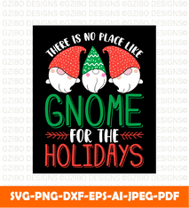 Gnome Christmas tshirt design svg, digital download, autumn png, digital svg - GZIBO
