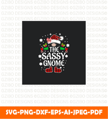 The sassy gnome design inspiration vector christmas svg bundle - GZIBO